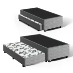 Cama Box com Auxiliar de Espuma Bicama Unique Solteiro 88cm - Lucas Colchões