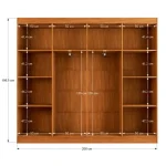 Guarda-Roupa Casal Ele e Ela 8 Portas 8 Prateleiras Cinamomo/Off White - Panorama Móveis - Imagem 2
