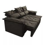Sofá 3 Lugares Retrátil e Reclinável Cama inBox Compact 2,00m Velusoft Café - Imagem 7