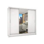 Guarda-Roupa Casal 3 Portas com Espelho Porto Plus Espresso Móveis Branco
