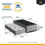 Cama Box com Auxiliar de Espuma Bicama Unique Solteiro 88cm - Lucas Colchões - Imagem 6