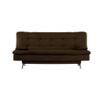Sofá-Cama 3 Lugares Casal Luxo Suede Café - Mobly - Imagem 5