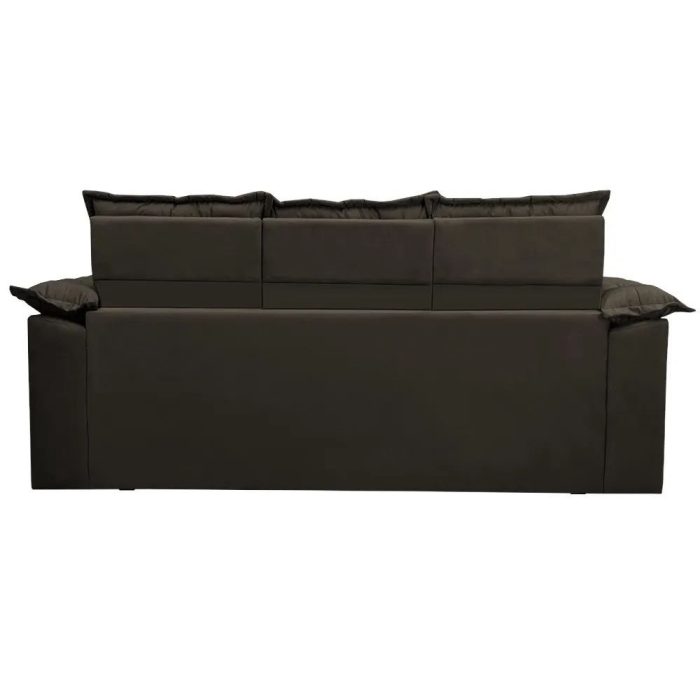 Sofá 3 Lugares Retrátil e Reclinável Cama inBox Compact 2,00m Velusoft Café - Imagem 4