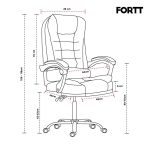 Cadeira de Escritório Presidente Base Cromada com Rodinha Fortt Paris Branca - CPF02-B - Imagem 5