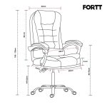 Cadeira de Escritório Presidente Base Cromada com Rodinha Fortt Liverpool Marrom - CPF05-M - Imagem 5