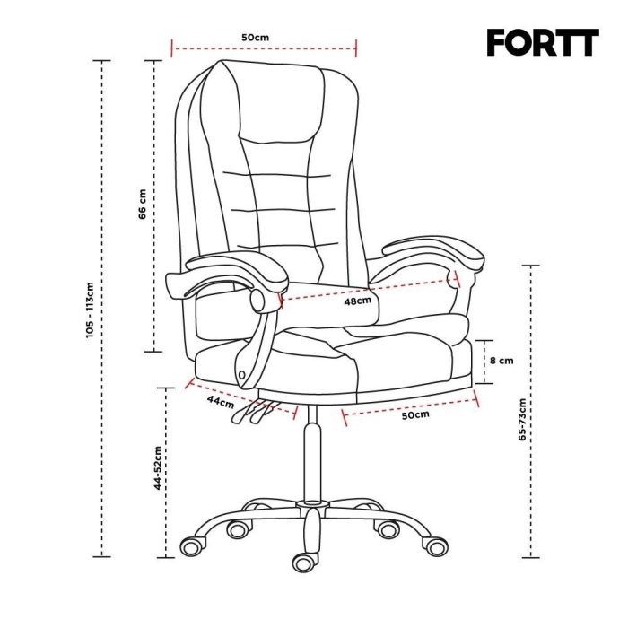 Cadeira de Escritório Presidente Base Cromada com Rodinha Fortt Liverpool Marrom - CPF05-M - Imagem 5