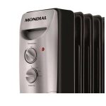 Aquecedor a Óleo Mondial 1500W A-06 PretoPrata – 127V - Imagem 3