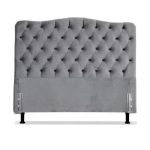 Cabeceira De Cama Box Casal 140 Cm Dunas – Veludo Cinza - Imagem 2