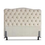 Cabeceira De Cama Box King 195 Cm Dunas Veludo Bege Claro - Imagem 2
