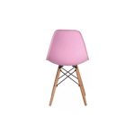 Cadeira Charles Eames Eiffel Rosa Base Madeira p- Sala Cozinha Jantar - Imagem 2