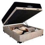 Cama Box Baú Casal Suede + Colchão Casal Molas Ensacadas Airtech Springpocket Ortobom 69x138x188 Suede Bege - Imagem 2