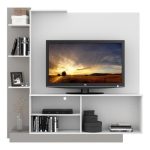 Estante para TV até 55 Multimóveis Denver FG2473 Branca/Lacca Fumê - Imagem 3