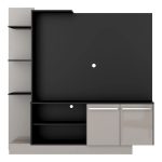 Estante para TV até 55 Multimóveis Denver FG2473 Preta/Lacca Fumê - Imagem 2