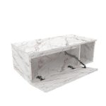 Gabinete PPia De Banheiro 1 Porta E 1 Nicho Mármore Branco - Imagem 2