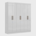 Guarda Roupa Casal 6 Portas 2 Gavetas Paris Siena Móveis Branco