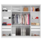 Guarda Roupas Casal 8 Portas 4 Gavetas Mayara Araplac Branco - Imagem 2