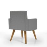 Kit 02 Poltronas Nina Decorativa Palito Luxo Tecido Linho - Imagem 2