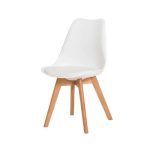 Kit 2 Cadeiras Leda Saarinen Design Branca Sala Cozinha Jantar - Imagem 2