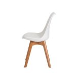 Kit 2 Cadeiras Leda Saarinen Design Branca Sala Cozinha Jantar - Imagem 3