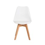 Kit 2 Cadeiras Leda Saarinen Design Branca Sala Cozinha Jantar - Imagem 4
