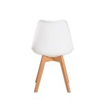 Kit 2 Cadeiras Leda Saarinen Design Branca Sala Cozinha Jantar - Imagem 5