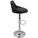 Kit 4 Banquetas Milano Carmel Estofada Giratória c Regulagem – Preto - Imagem 2