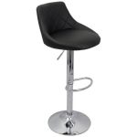 Kit 4 Banquetas Milano Carmel Estofada Giratória c Regulagem – Preto - Imagem 5