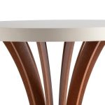 Mesa de Canto Cálice Redonda 50cm (tampo) x 60cm de Altura – Branco - Imagem 3