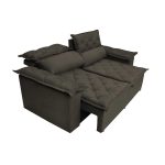 Sofá 3 Lugares Retrátil e Reclinável Cama inBox Compact 1,80m Velusoft Café - Imagem 2
