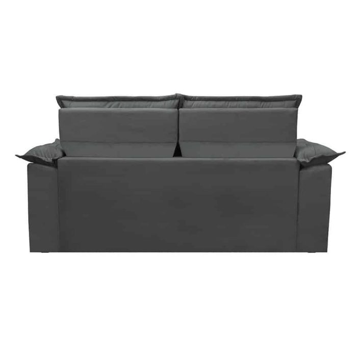 Sofá 3 Lugares Retrátil e Reclinável Cama inBox Compact 1,80m Velusoft Cinza - Imagem 2