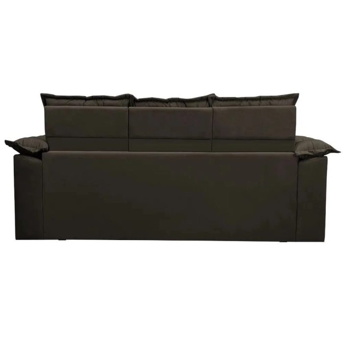 Sofá 3 Lugares Retrátil e Reclinável Cama inBox Compact 2,00m Velusoft Café - Imagem 2