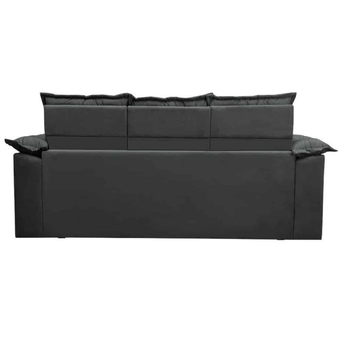 Sofá 3 Lugares Retrátil e Reclinável Cama inBox Compact 2,00m Velusoft Cinza - Imagem 3
