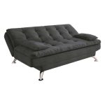 Sofá-Cama 3 Lugares Casal Premium Suede Cinza - Imagem 2