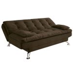 Sofá-Cama 3 Lugares Casal Premium ii Suede Café - Imagem 2