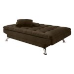 Sofá-Cama 3 Lugares Casal Premium ii Suede Café - Imagem 3