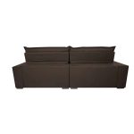 Sofá Retrátil e Reclinável 2,75m Molas Ensacadas Cama inBox Spazus com Bordado 3D Velusoft Café - Imagem 3
