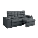 Sofá Confort Premium 1,70m Assento Retrátil/Reclinável porta copos e USB Suede Cinza - XFlex Sofas - Imagem 4