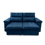 Sofá Retrátil/Reclinável Verona 2,00m Suede Velut Azul Marinho c/ Molas no Assento - King House - Imagem 3