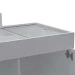 Escrivaninha Penteadeira de Canto 136x136cm com Espelho 1 Porta Star Branco - Imagem 4
