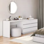 Mesa para Escritório Diretor em L 6 Gavetas Oring Yescasa Branco - Imagem 6