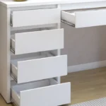 Escrivaninha 5 Gavetas 100% MDF Berlim Yescasa Branco - Imagem 12