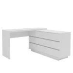Mesa para Escritório Diretor em L 6 Gavetas Oring Yescasa Branco - Imagem 8