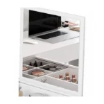 Escrivaninha Penteadeira de Canto 136x136cm com Espelho 1 Porta Star Branco - Imagem 11